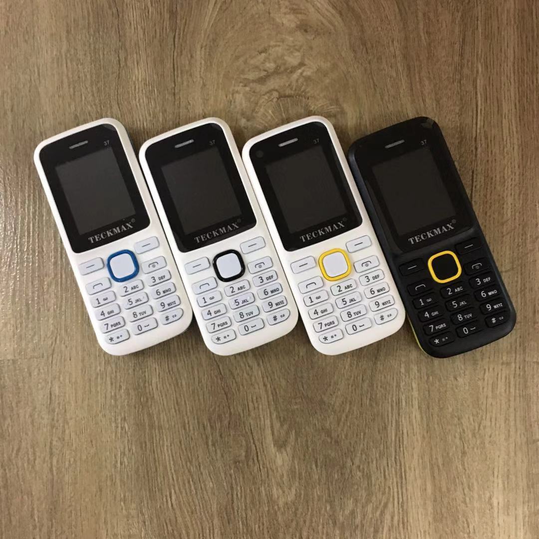 (YELLOW/WHITE)OEM TECKMAX 37 Dual Sim Basic Phone 95% NEW